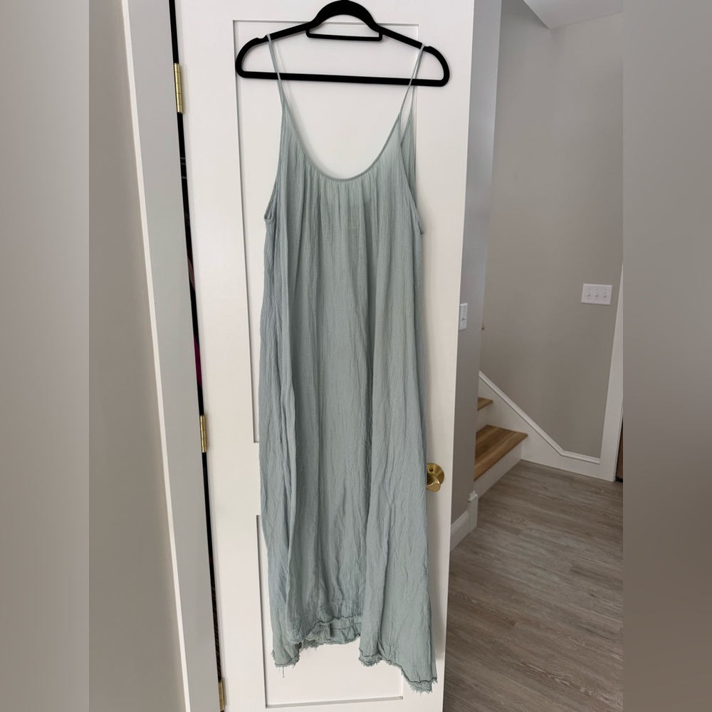 9Seed Tulum Maxi Dress 100% Cotton Pale Blue - Picture 3 of 7